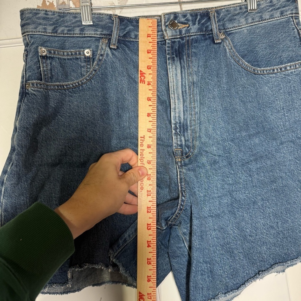 Everlane A-Line Denim Shorts Blue Wash Size 32 Jean Shorts Jorts Cotton - Picture 4 of 10